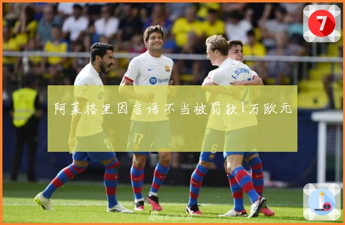 阿莱格里因言语不当被罚款1万欧元